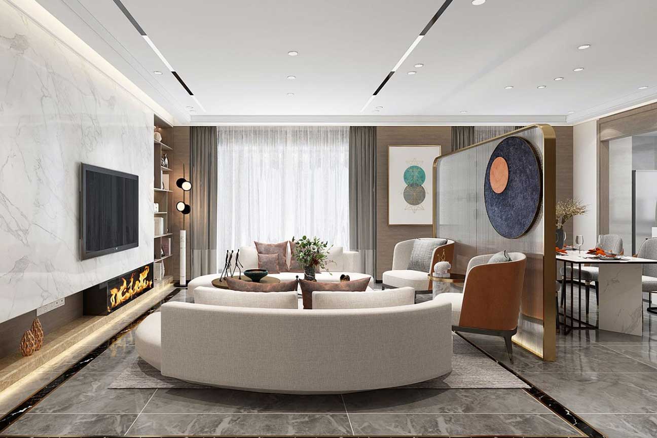 華潤二十四城123m&sup2;現(xiàn)代簡約風(fēng)格案例