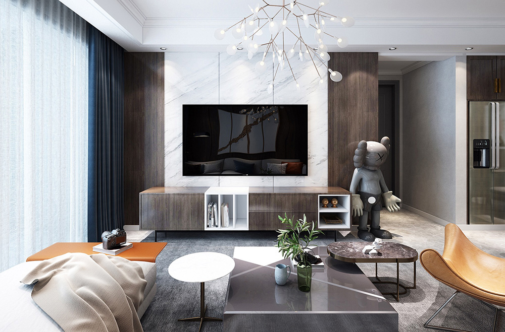 榮和悅瀾山111m&sup2; 現代輕奢風格設計案例